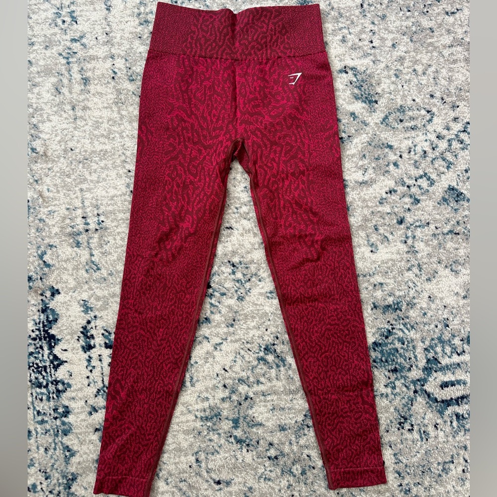 Gymshark Red Print Seamless Leggings
